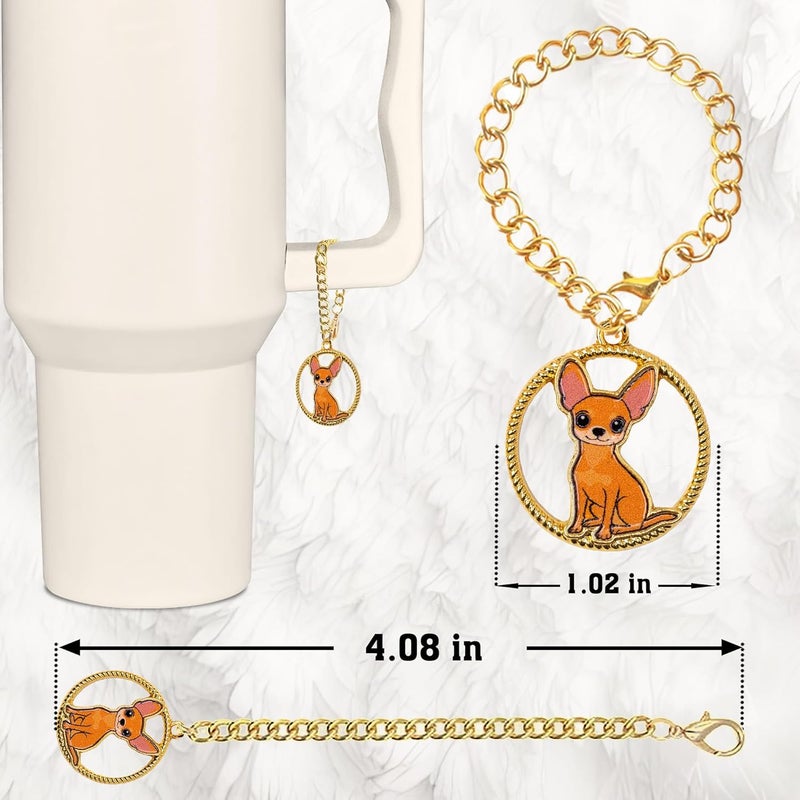 TSIMPLE Chihuahua Straw Topper, 10mm (0.4in) Cute Dog Straw Topper, Covers for Stanley Cup - Chihuahua Accessories, Decor, Stuff, Things, Birthday Decoration, Gifts for Lovers, Women, Kids, Girls - Image 3
